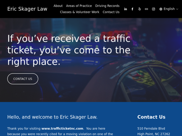 Eric Skager Law - Trafficticketnc.com