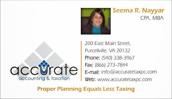 Seema R. Nayyar CPA - Accurate Accounting & Taxation