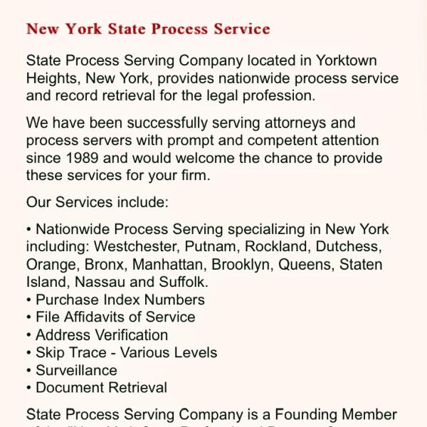 States Process Serving Co