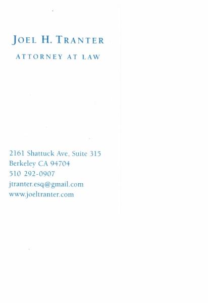 Joel H. Tranter, Attorney at Law