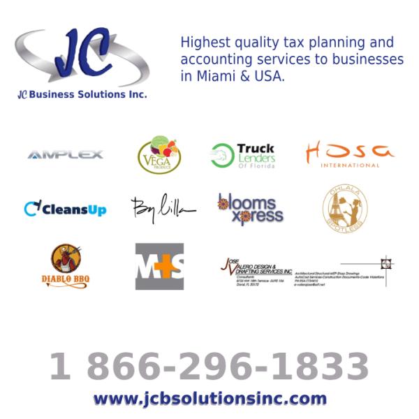 JCB Solutions Miami Accounting Tax Service Bookkeeping
