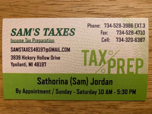 Sam's Taxes