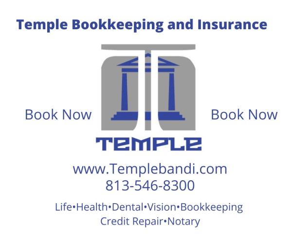Temple Bookkeeping and Insurance