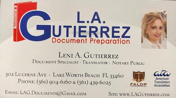 L.A. Gutierrez Document Preparation