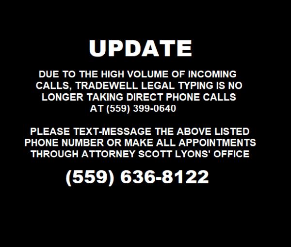 Tradewell Legal Typing