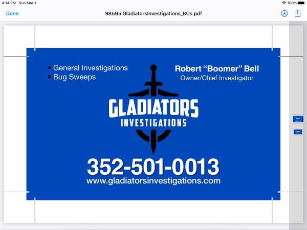 Gladiators Investigations Llc