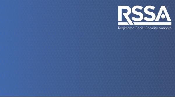 Registered Social Security Analysts - Rssa