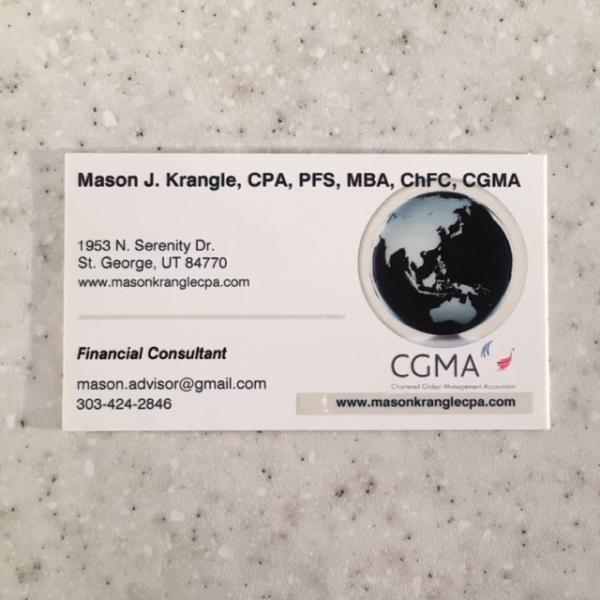 Mason Krangle, CPA and Financial Consultant