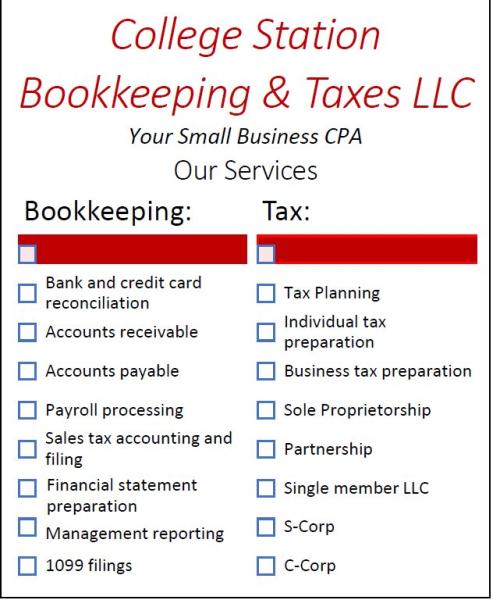 College Station Bookkeeping & Taxes