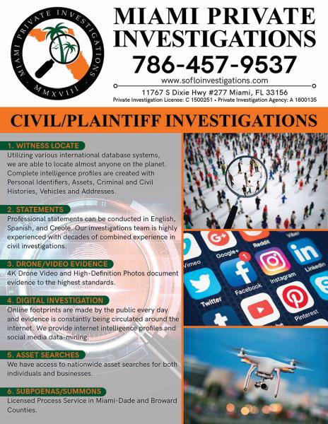 Miami Private Investigations