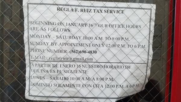 Regla F Ruiz Tax Services