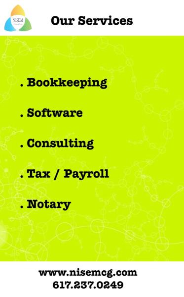 Nisem Consulting Group - Bookkeeping Services