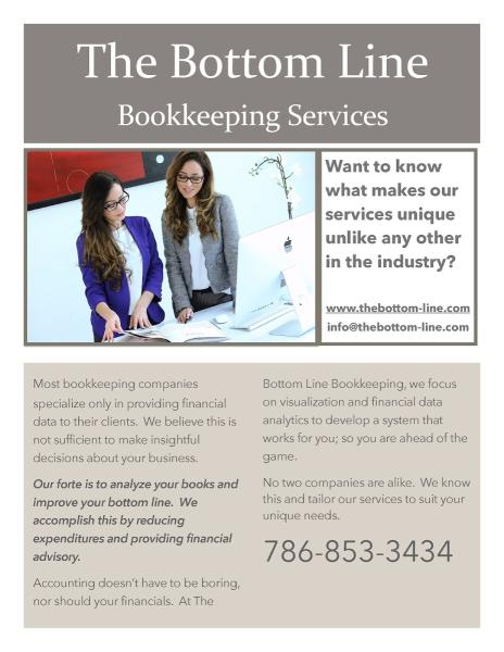 The Bottom Line, Bookkeeping Services