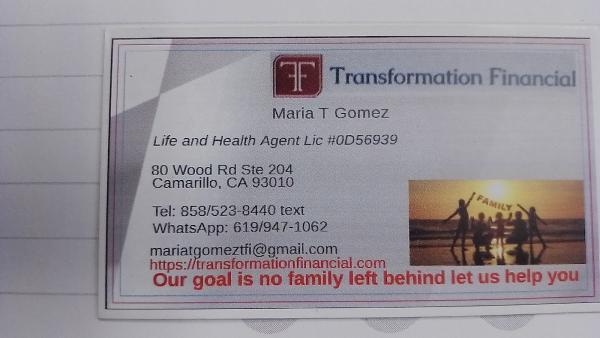 Transformation Financial Life and Health Agent