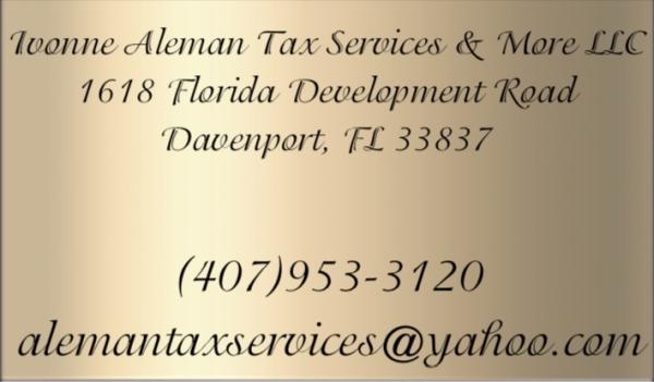 Ivonne Aleman Tax Services and More