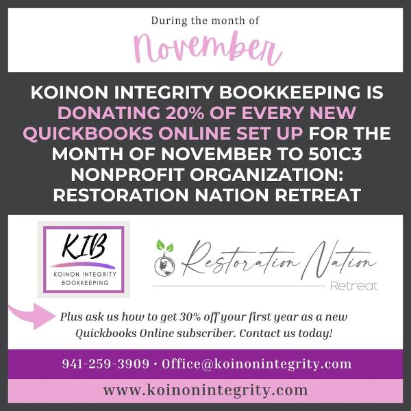 Koinon Integrity Bookkeeping