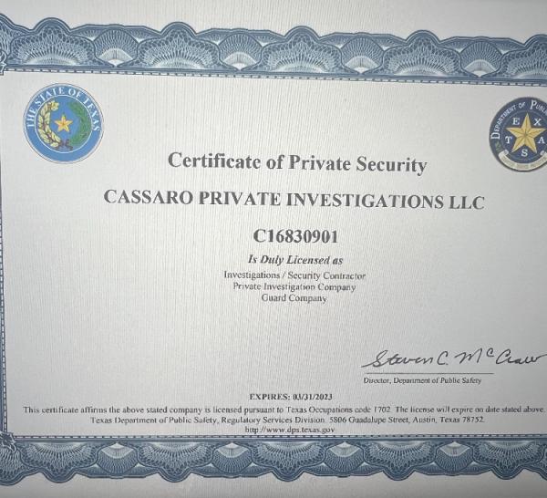 Cassaro Private Investigations & Security Services