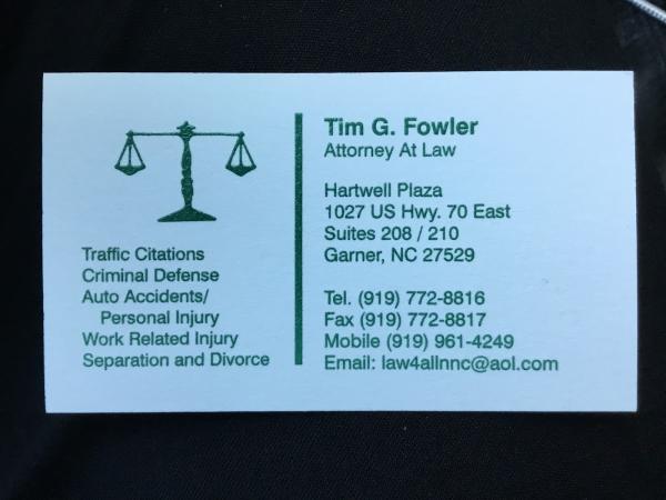 Timothy G Fowler Law Office: Attorney Timothy G Fowler