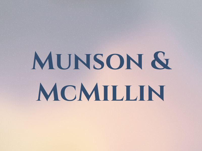 Munson & McMillin