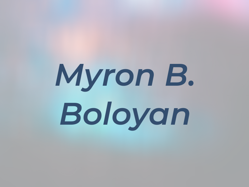 Myron B. Boloyan