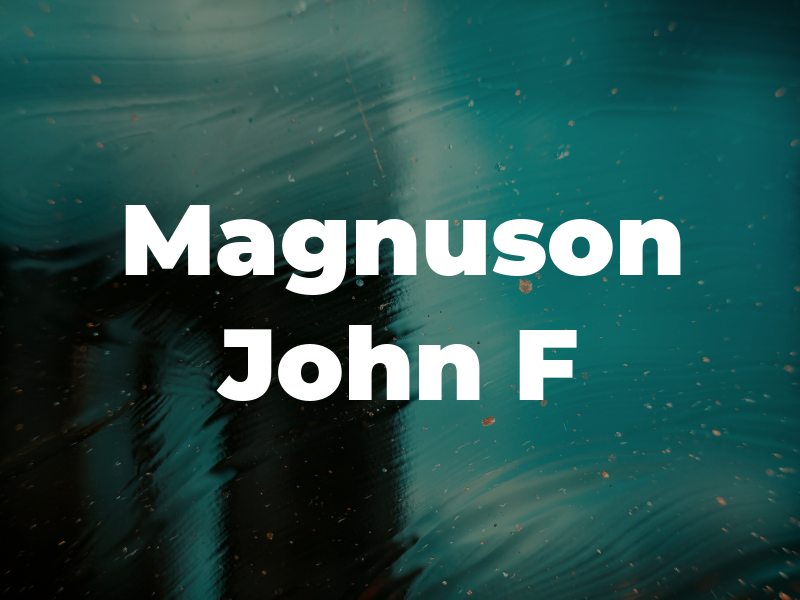 Magnuson John F