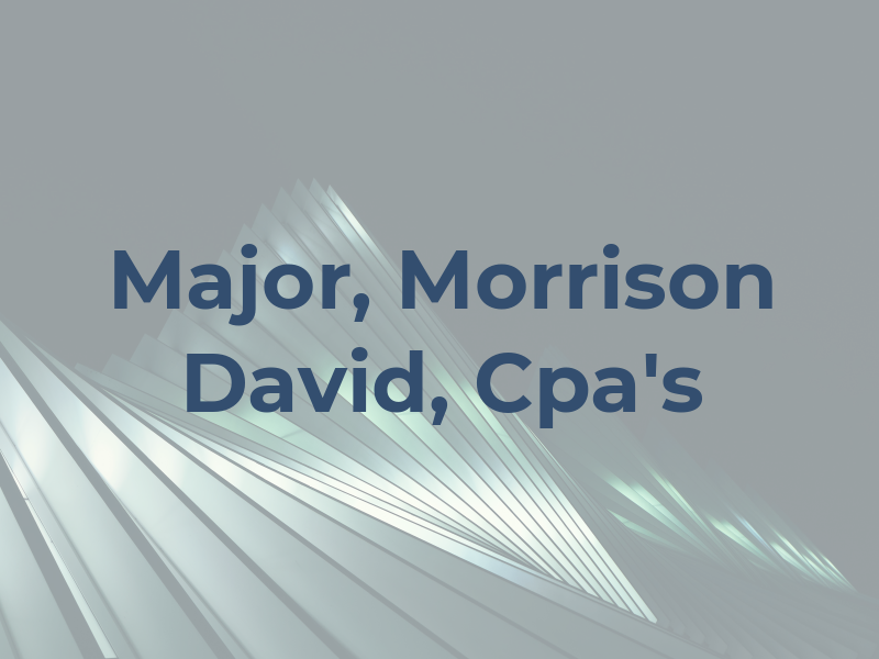 Major, Morrison & David, Cpa's