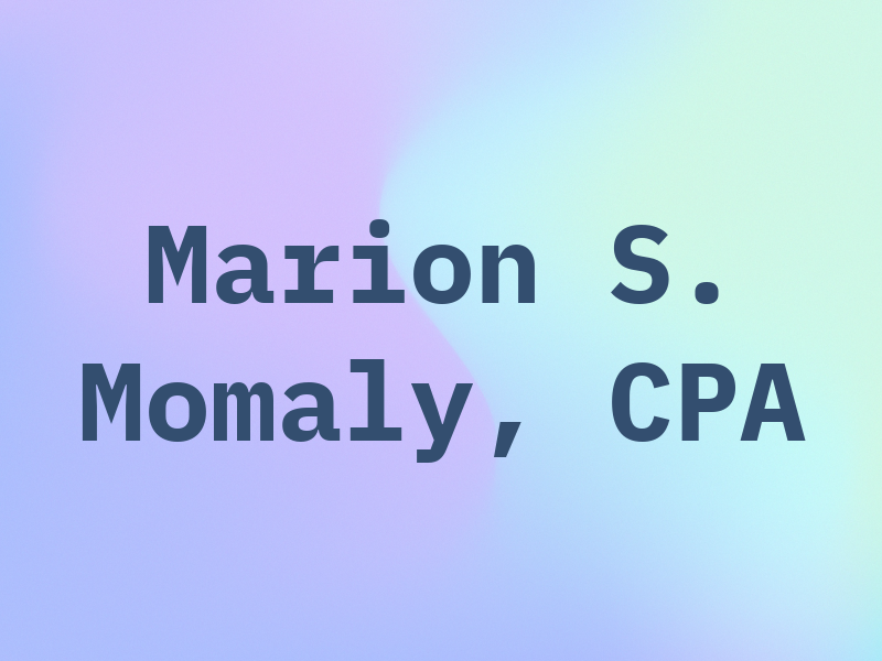 Marion S. Momaly, CPA