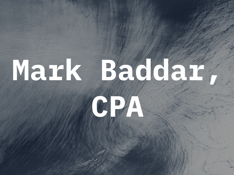 Mark Baddar, CPA