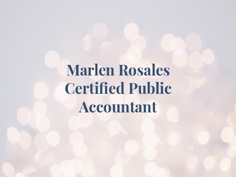Marlen C. Rosales Certified Public Accountant