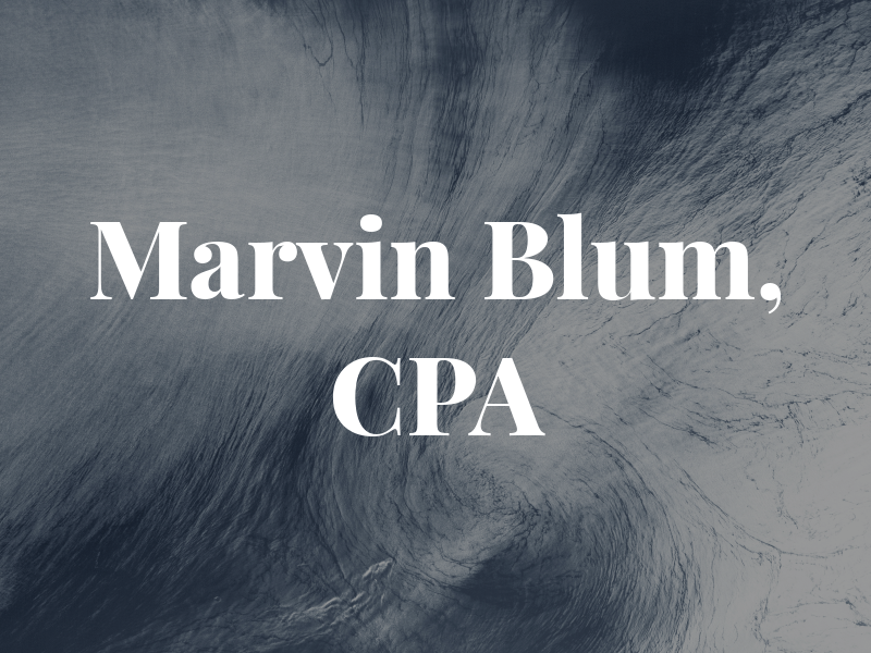 Marvin Blum, CPA