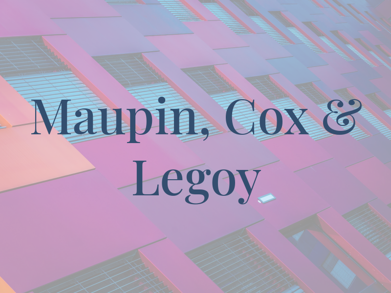 Maupin, Cox & Legoy