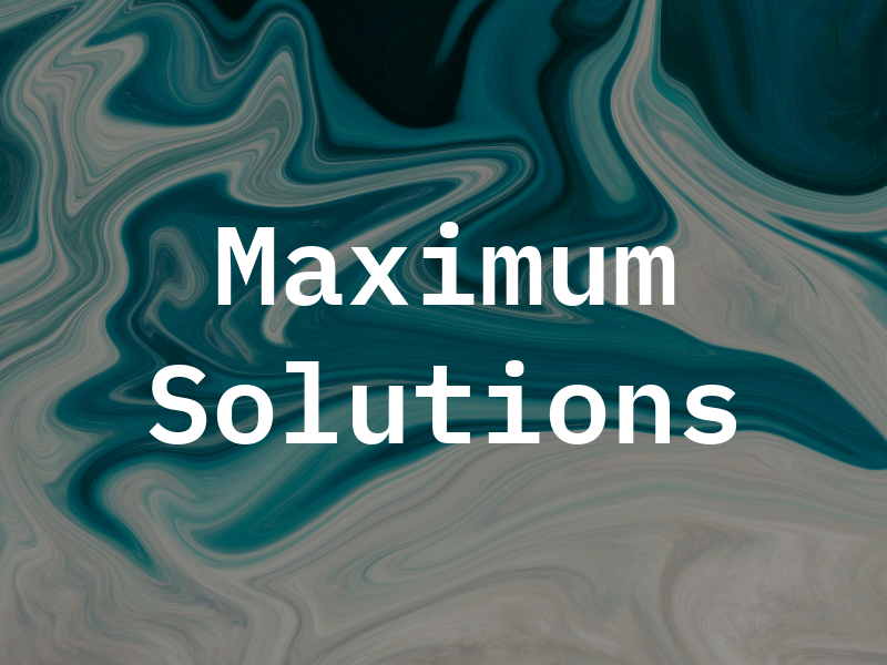 Maximum Solutions