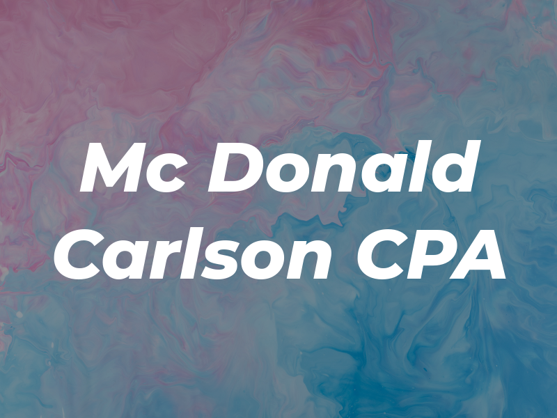 Mc Donald Carlson CPA