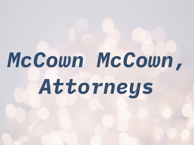 McCown & McCown, Attorneys at Law