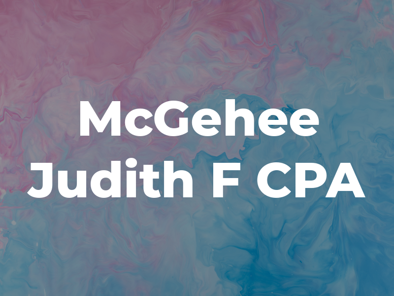 McGehee Judith F CPA