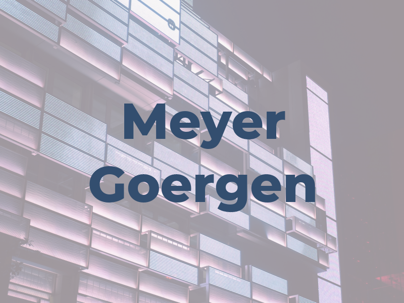 Meyer Goergen