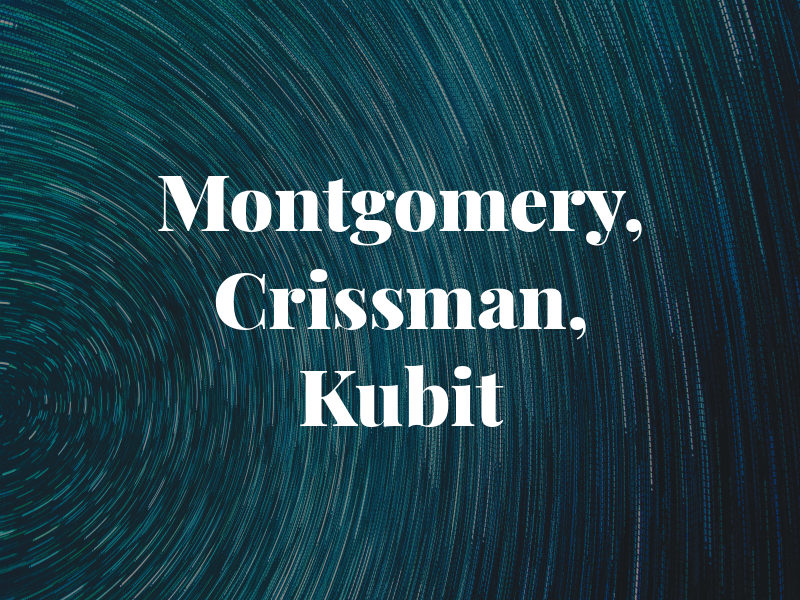 Montgomery, Crissman, Kubit