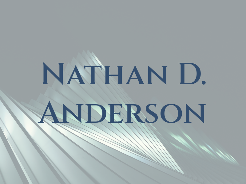 Nathan D. Anderson