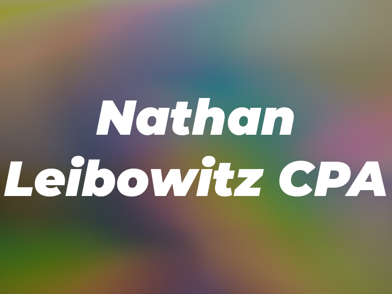 Nathan Leibowitz CPA