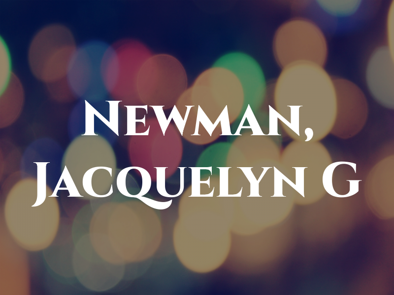 Newman, Jacquelyn G