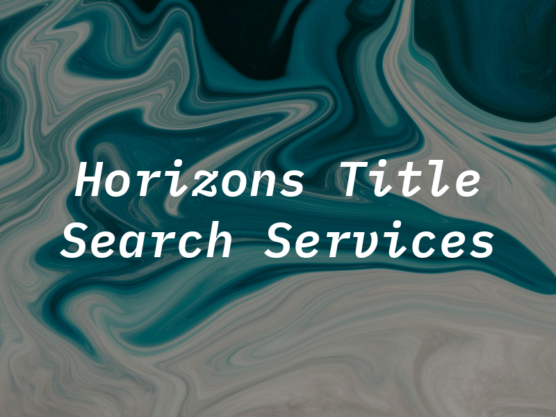 New Horizons Title Search Services