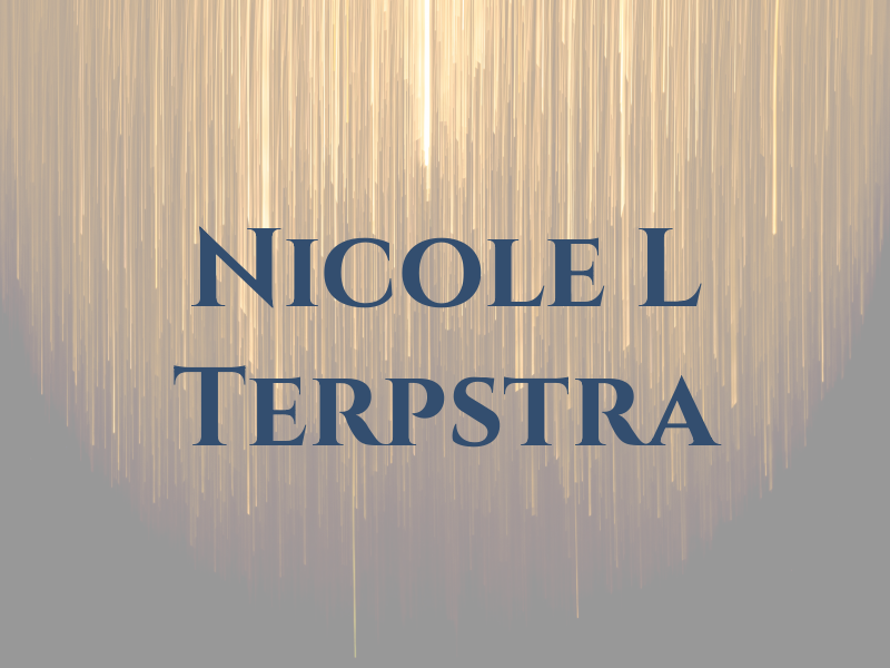 Nicole L Terpstra