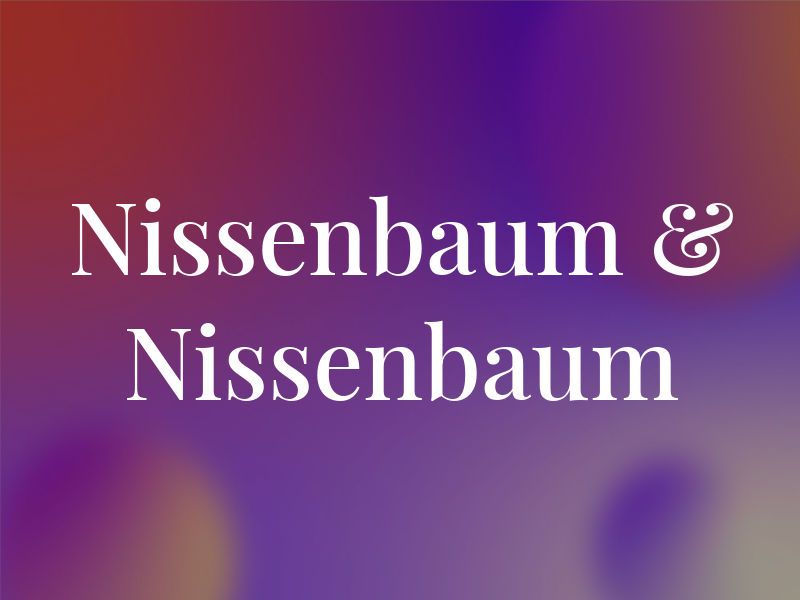 Nissenbaum & Nissenbaum