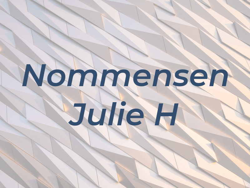 Nommensen Julie H