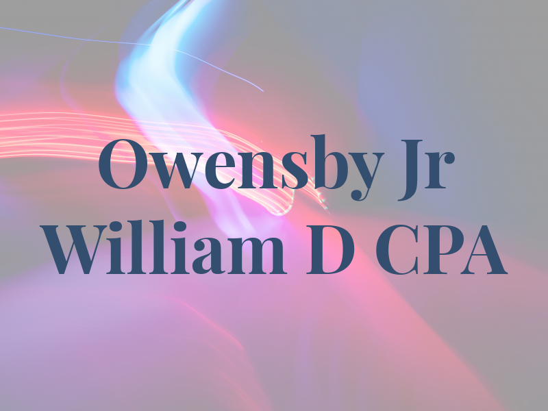 Owensby Jr William D CPA