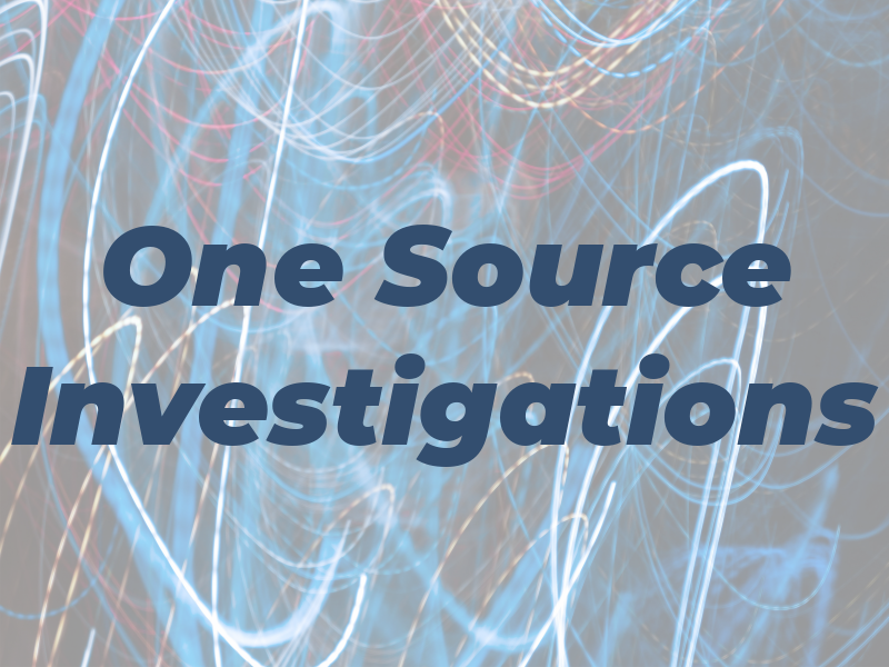 One Source Investigations