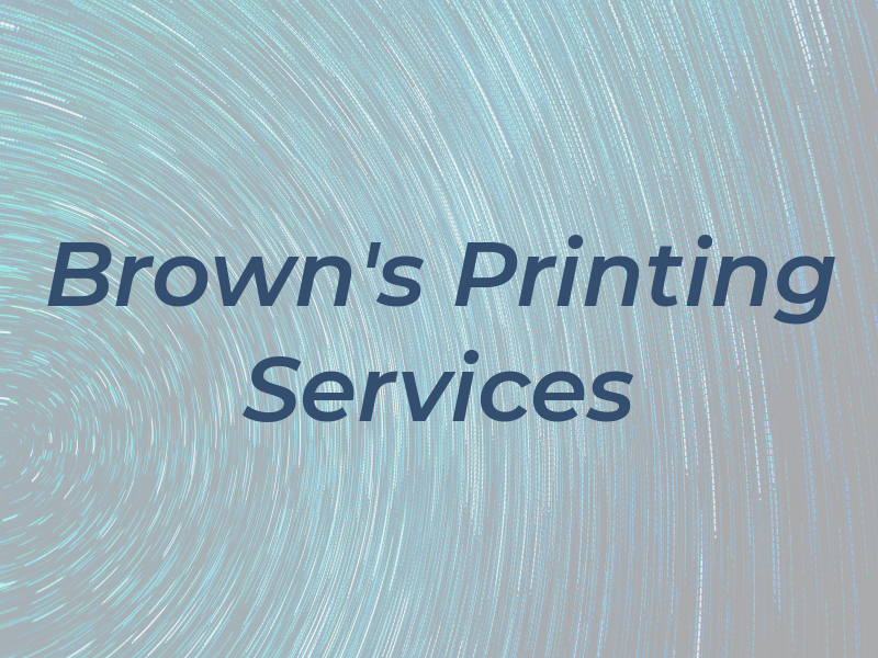 A1 Brown's Printing Tax Services