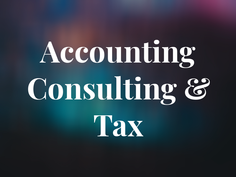 Accounting Consulting & Tax