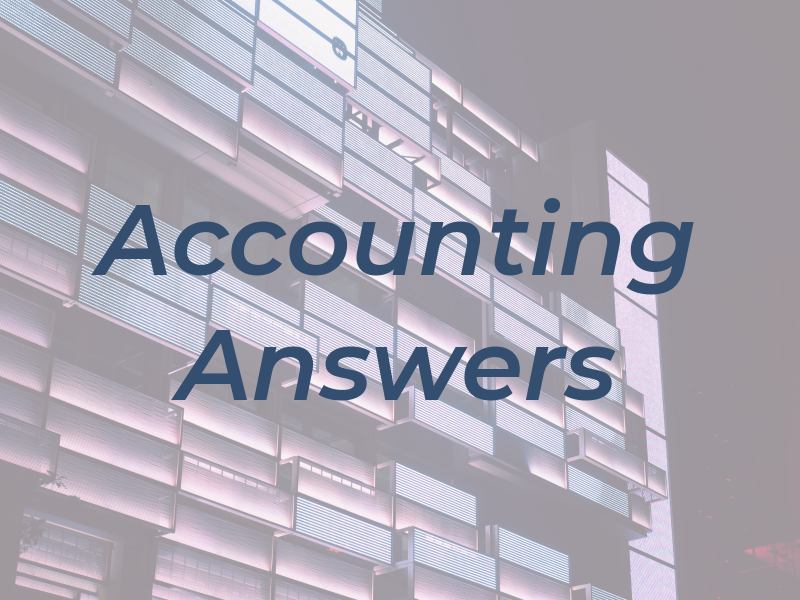 Accounting Answers