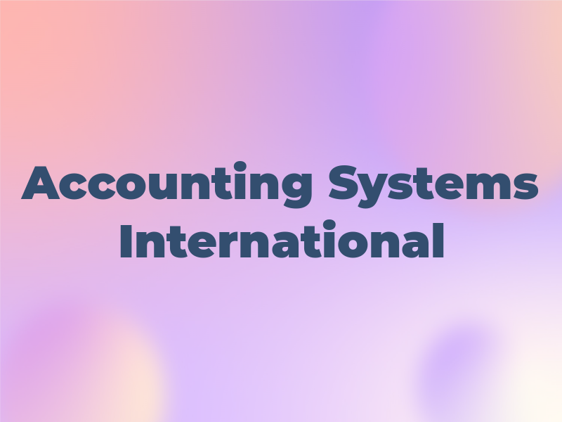 Accounting Systems International